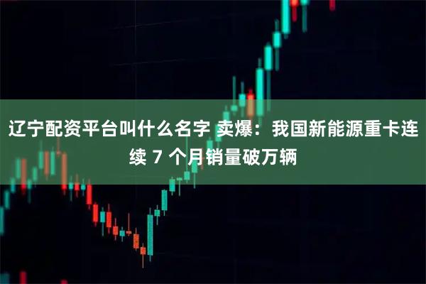 辽宁配资平台叫什么名字 卖爆:我国新能源重卡连续 7 个月销量破万辆